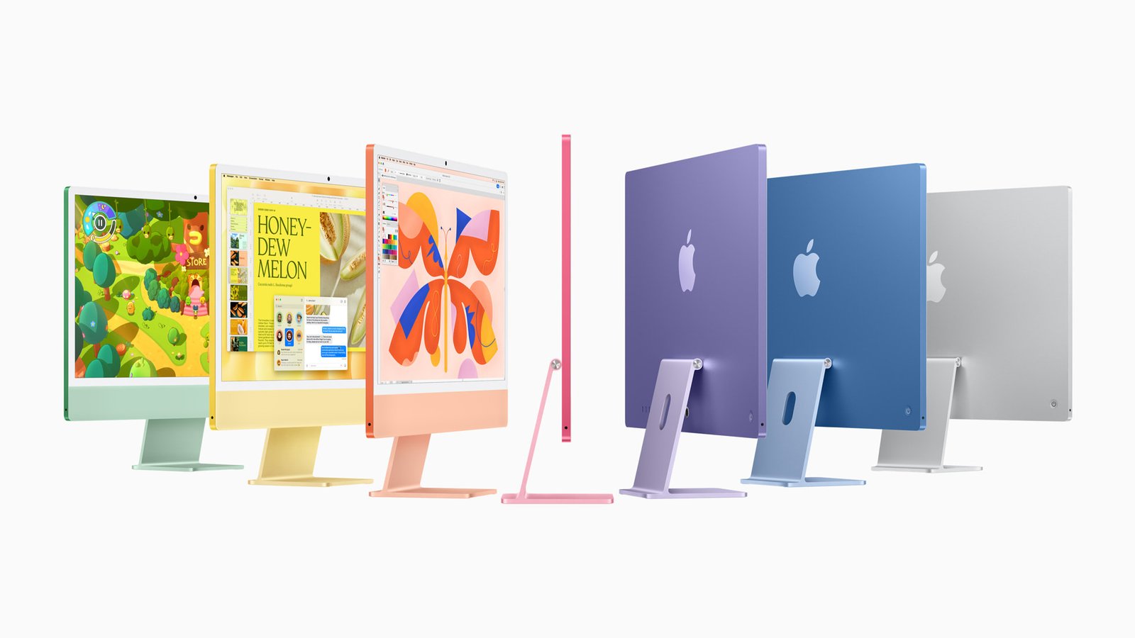 Dàn iMac 24 inch chip M4 bảy màu đang bán