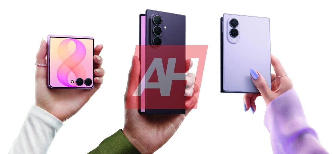 Ảnh render Galaxy Z Fold 8 màu tím, oải hương và Z Flip 8 màu hồng rò rỉ