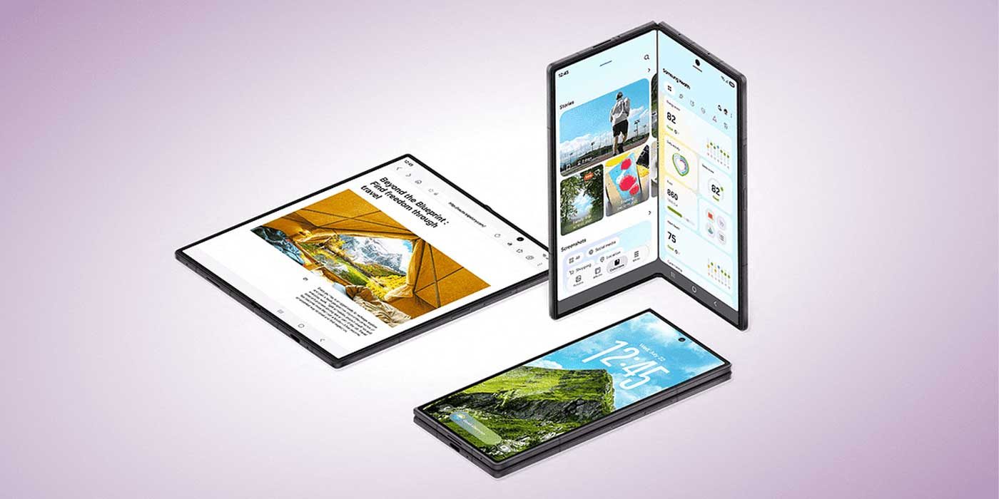 Ảnh render Galaxy Z Fold 8 ở ba chế độ gập mở rò rỉ trước sự kiện Unpacked 22/7