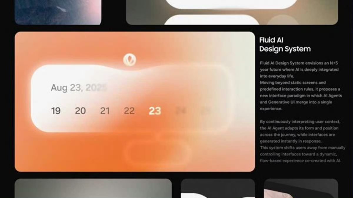 Samsung Fluid AI Design System, concept giao diện AI thắng Red Dot Design Award 2026