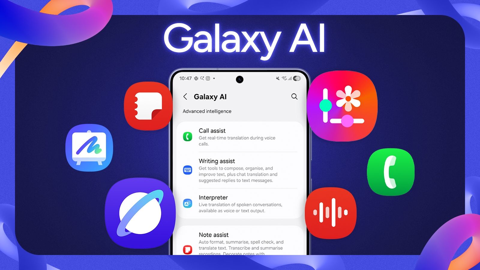 Galaxy AI tính năng 2026 — Live Translate Note Assist Photo Assist