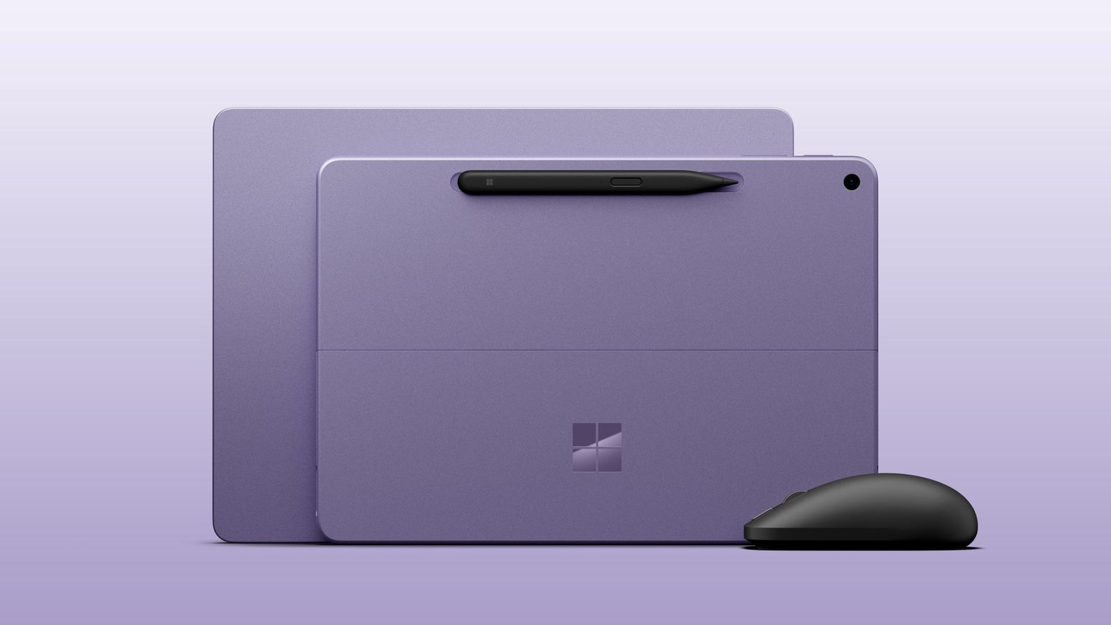 Surface Pro 12 inch mau tim kem but Slim Pen va chuot Surface Mouse moi