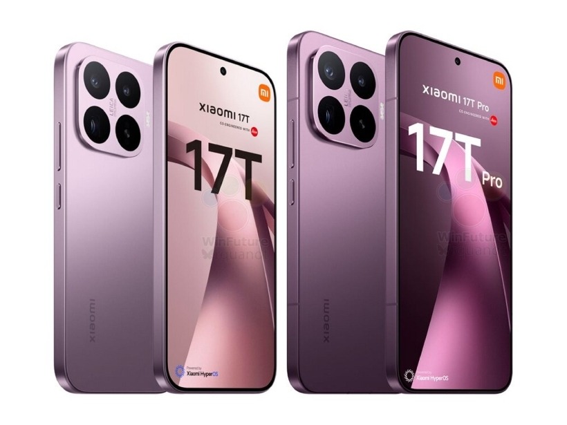 Xiaomi 17T và 17T Pro màu hồng — thiết kế chính thức từ Xiaomi